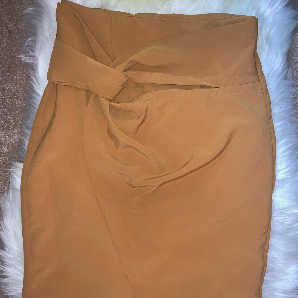 Asymmetrical Wrap Body-con Skirt